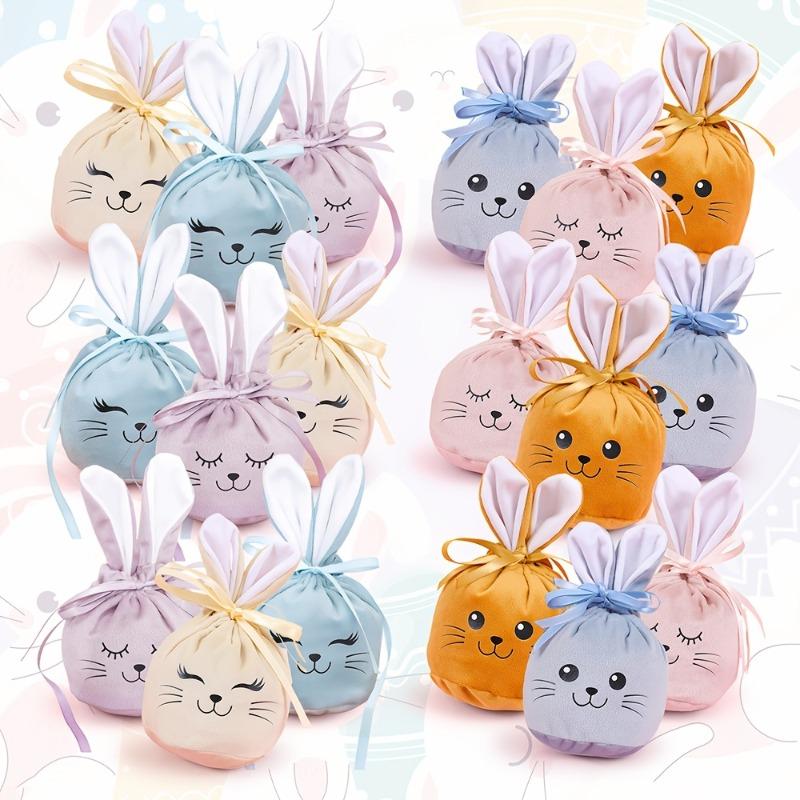 Set 1 buc. Geantă cu șnur pentru Paște, Design în formă de iepure