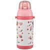 Skater Stainless Steel Children's Water Bottle 380ml Straw Drinking 3D Hello Kitty Snack Time SSPV4 Sanrio-A