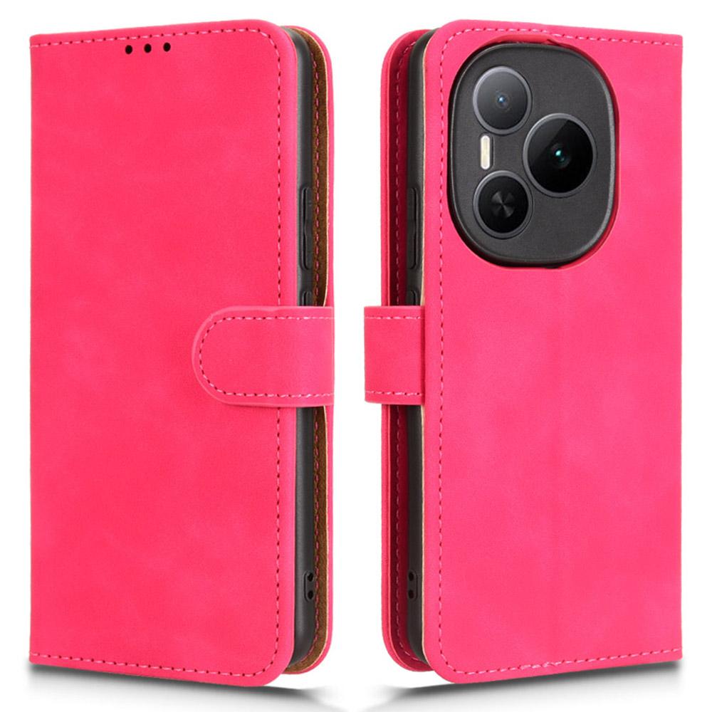 For Honor Power 5G Leather Case Skin Feel Anti Drop Wallet Flip Phone Cover