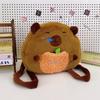 Soft Capyabra Backpack Plush Cartoon Doll Bag Storage Bag Capyabra Plush Bag  Students