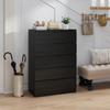 Chest Of Drawers 5 Drawer Dresser Modern Storage Cabinet With 5 Drawers For Bedroom Living Room Black