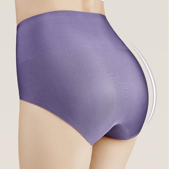 Women Panties High Waist Solid Color Seamless Soft Anti-septic Stretchy Thin Breathable Tummy Control Lady Underpantis Briefs Underwear