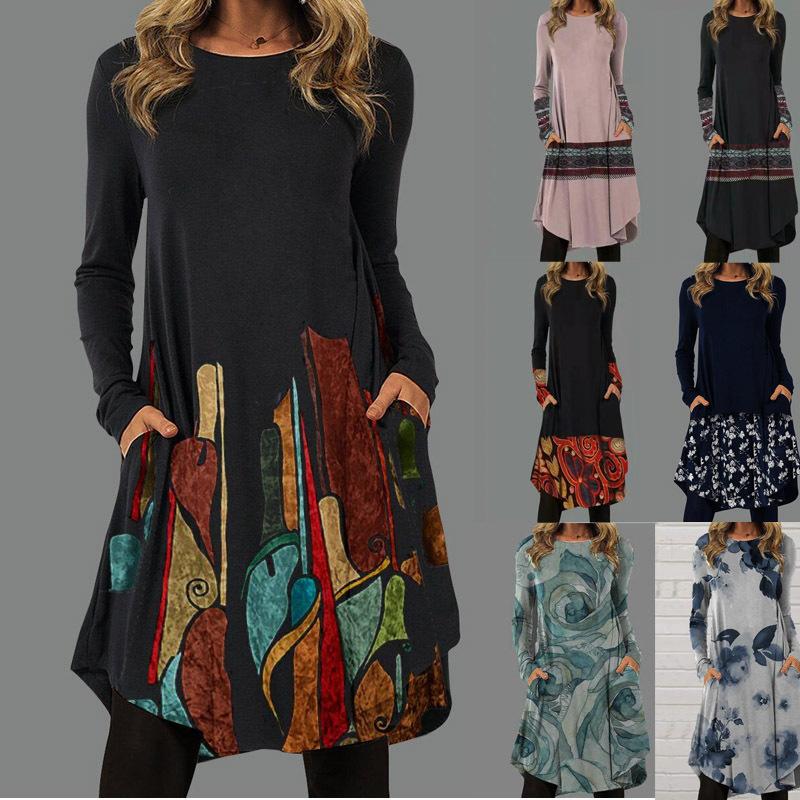 Ethnic Style Fashionable Casual Spring and Autumn Dress