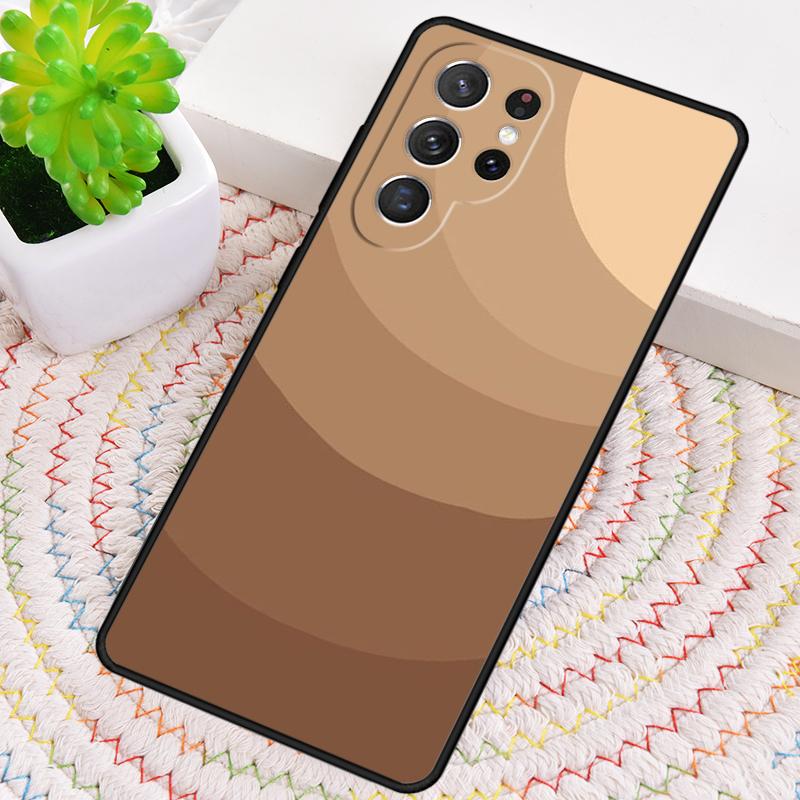 Latte Love Brown Heart Aesthetic soft Phone Case For Samsung Galaxy note 10 pro S26 S25 S24 S23 S22 S21 Plus Ultra Cover