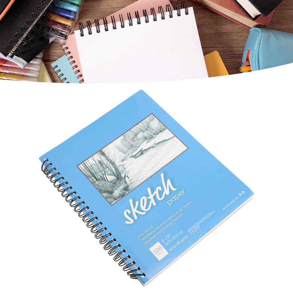 Sketch Book Spiral Bound Sketchbook Blank White Pages Art Sketchbook for Beginner Professional