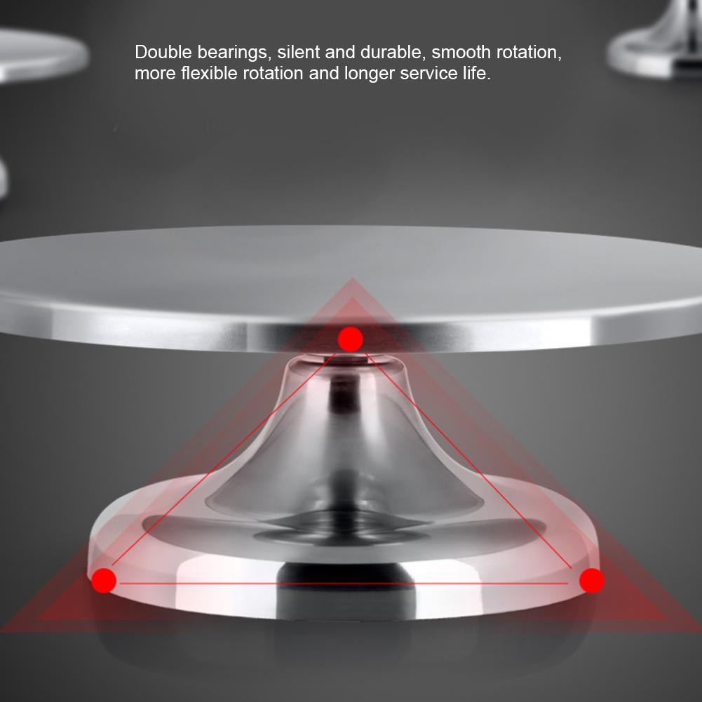 30cm Household Stainless Steel Cake Stand Turntable Rotating Base Cake Decorating Table DIY Kitchen