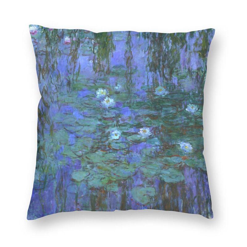 Claude Monet Printing Square Throw Pillow Cover Home Decor Printed World Famous Landscape Painting Cushion Cover For Living Room