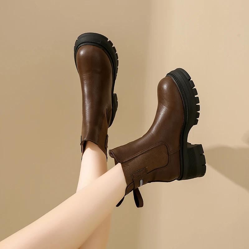 Mode 2024 Mode Damen Schuhe Knöchel Damen Stiefel Klassiker Moderne Stiefel Damen Reißverschluss Runde Zehe Mittlerer Absatz Slipper Damenschuhe Zapatos