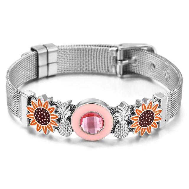 Fashion Stainless Steel Mesh Bracelets For Women Girls Original Charm Watch Belt Bracelet Angel Beads Bangle Gift