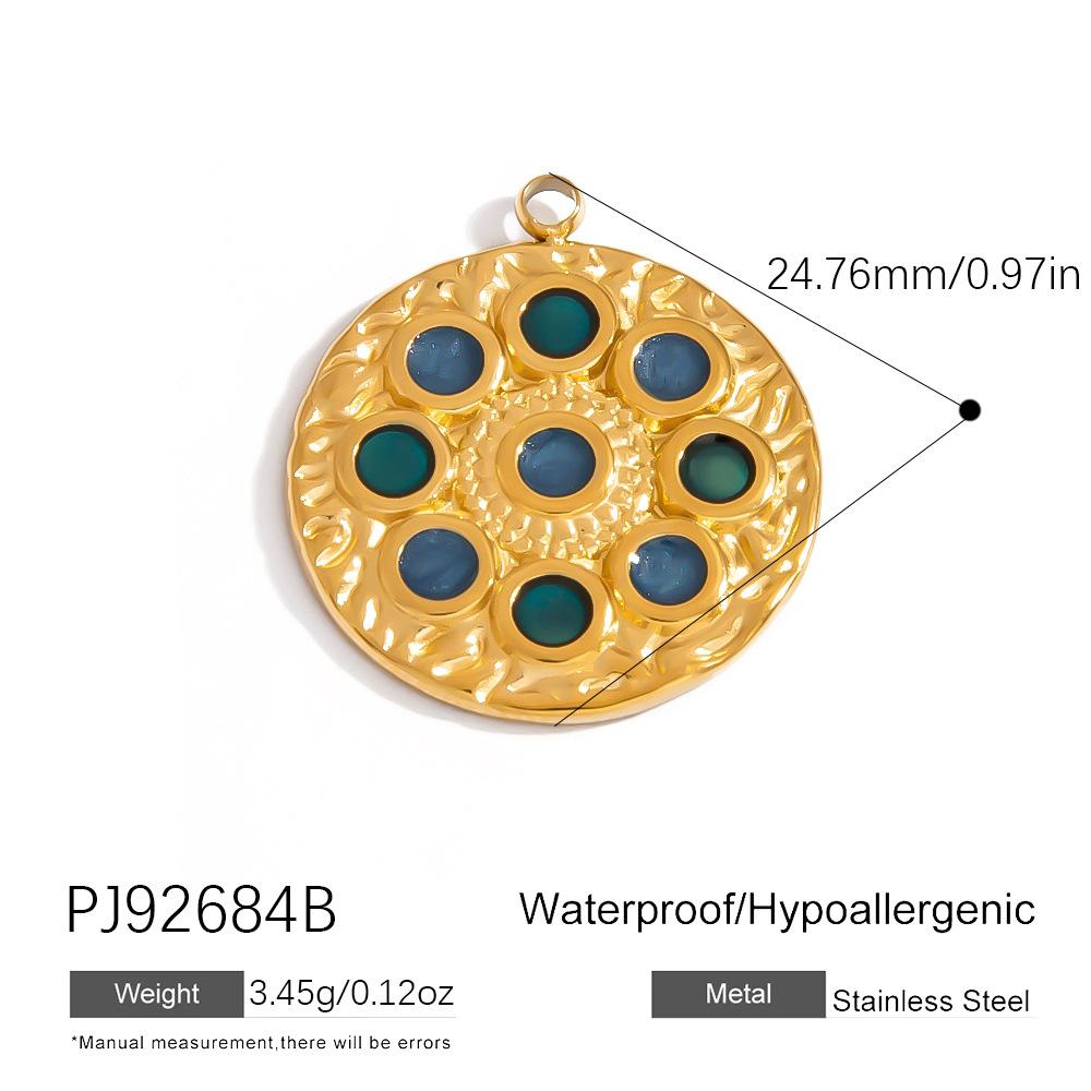 Cross-border Stainless Steel Jewelry Accessories Heart-shaped Flower Pendant Accessories Platedaccessories for Women