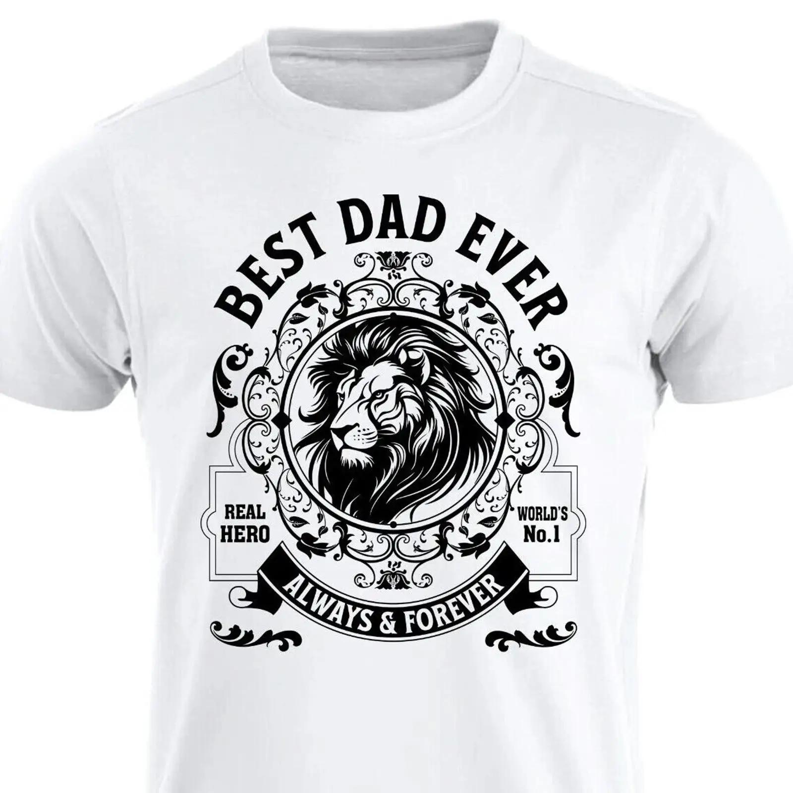 

Best Dad Ever Lion T Shirt s Ideas for Father s Day Daddy Father vintage Washed Comfortable graphic homme Casual Stretched Soft S разноцветный