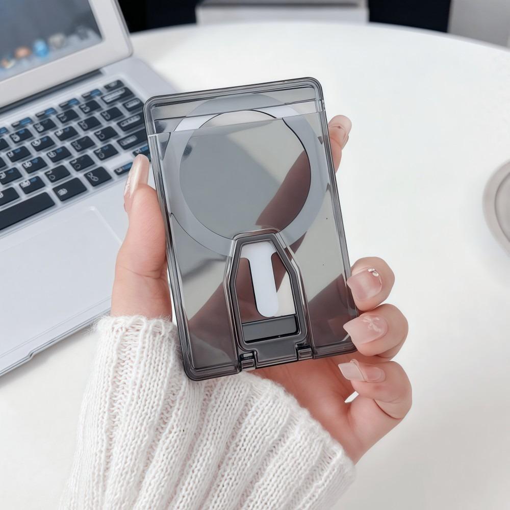 Scratch-resistant For MagSafe Wallet Transparent Simple Phone Magnetic Card Holder Acrylic for iPhone 17 16 15 14 13 12 11
