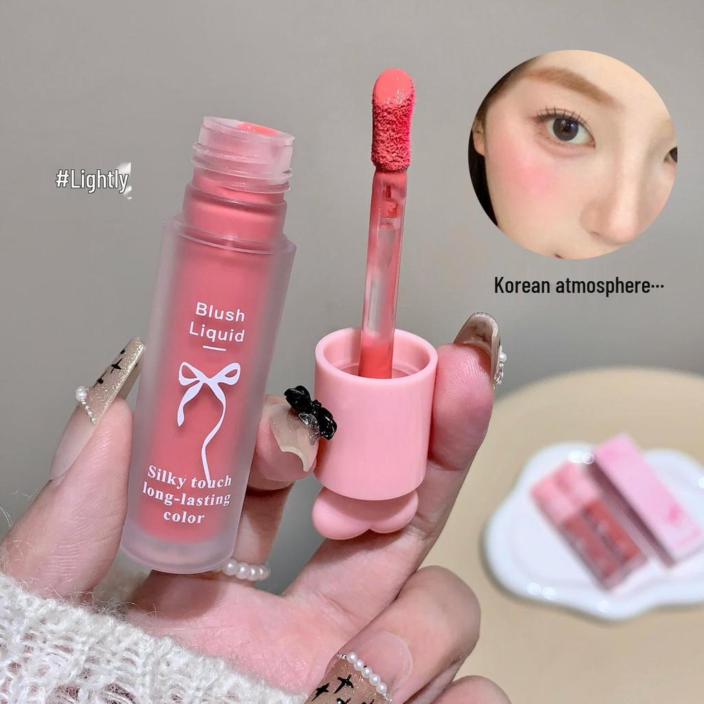 SHAQINUO Drunken Pink Long-Lasting Waterproof Blush: Natural Whitening, Fade-Resistant, Perfect for Student Parties.