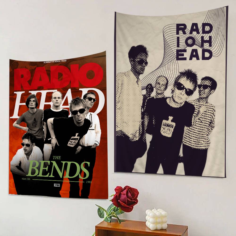 Rock Band RRadiohead Hängendes Böhmisches Wandteppich Japanischer Wandteppich Anime Kawaii Zimmerdekoration