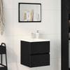 Washbasin Cabinet In Black Oak 41 X 38.5 X 45 Cm Engineered Wood