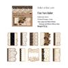 Yellowed Lace Sticker Pack: Large Lace Journal DIY Decorative Borders (6 Types)