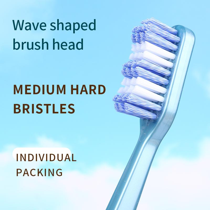 Medium Bristle Toothbrush 4 Independent Packages For Adult Men and Women Teeth Are Cleaner Better Cleaning Power