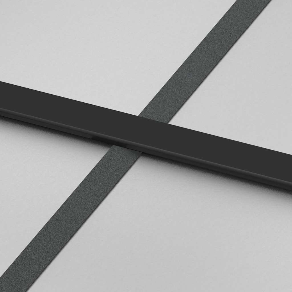 Sliding Door with Fittings Black 90 x 205 cm Tempered Glass