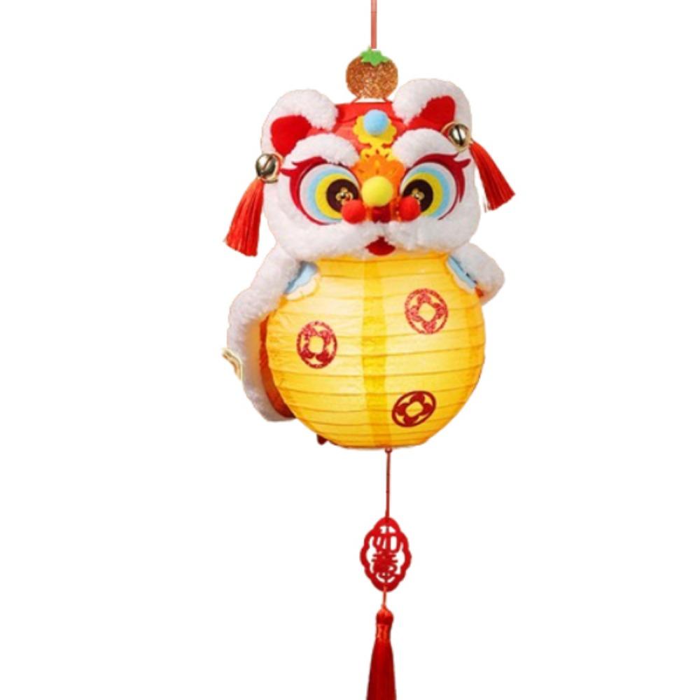 Glowing Glowing Lion Dance Lantern Chinese Style Mid-Autumn Festival Lantern  Kids Gift