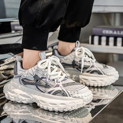 Neue Mode Herren Vier Jahreszeiten Bequeme Dicke Sohle Schuhe Studenten Jungen Trendige Weiche Sohle Atmungsaktive Lässige Lauf-Sneaker