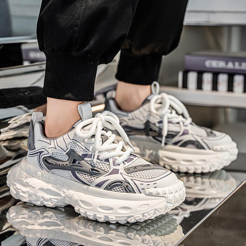 

New Fashion Men s Four Seasons Comfortable Thick Sole Shoes Students BoysTrending Soft Sole Breathable Casual Running Sneakers 44 синій/білий