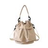 New Fashion Women'S Bag Large Capacity Drawstring Bucket Bag Simple Workwear Style Nylon Shoulder Bag For Women Handbag