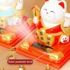 Zhaocai Cat Decoration With Solar Energy Automatic Shaker  Creative Cake Decoration Gifts Lucky Cat Statue