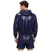Mens Waterproof Sportswear Long Sleeve Zip Up Hooded Jacket Windbreaker Built-in Briefs Boxer Shorts Sweat Outfit