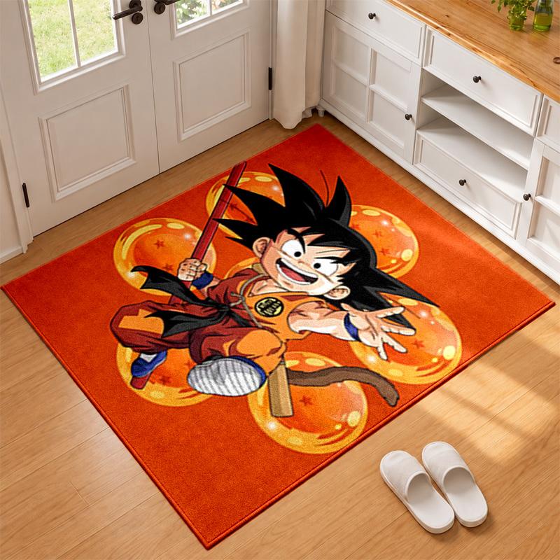 Tapete Dragon Ball Capacho para Sala de Estar ou Quarto Tapete Protetor Sob Cadeira Decoração de Escritório Presente de Natal Presente de Aniversário
