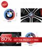 BABR1 Kith&Anniversary Logo Front Cover Badge 81mm + Rear Badge 72mm + Hubcap 56mm + Steering Wheel Sticker 46mm  Car Accessories