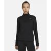 Dry Fit SWift Element Uv Quarter Zip Running Top W   Black Fb4317 010