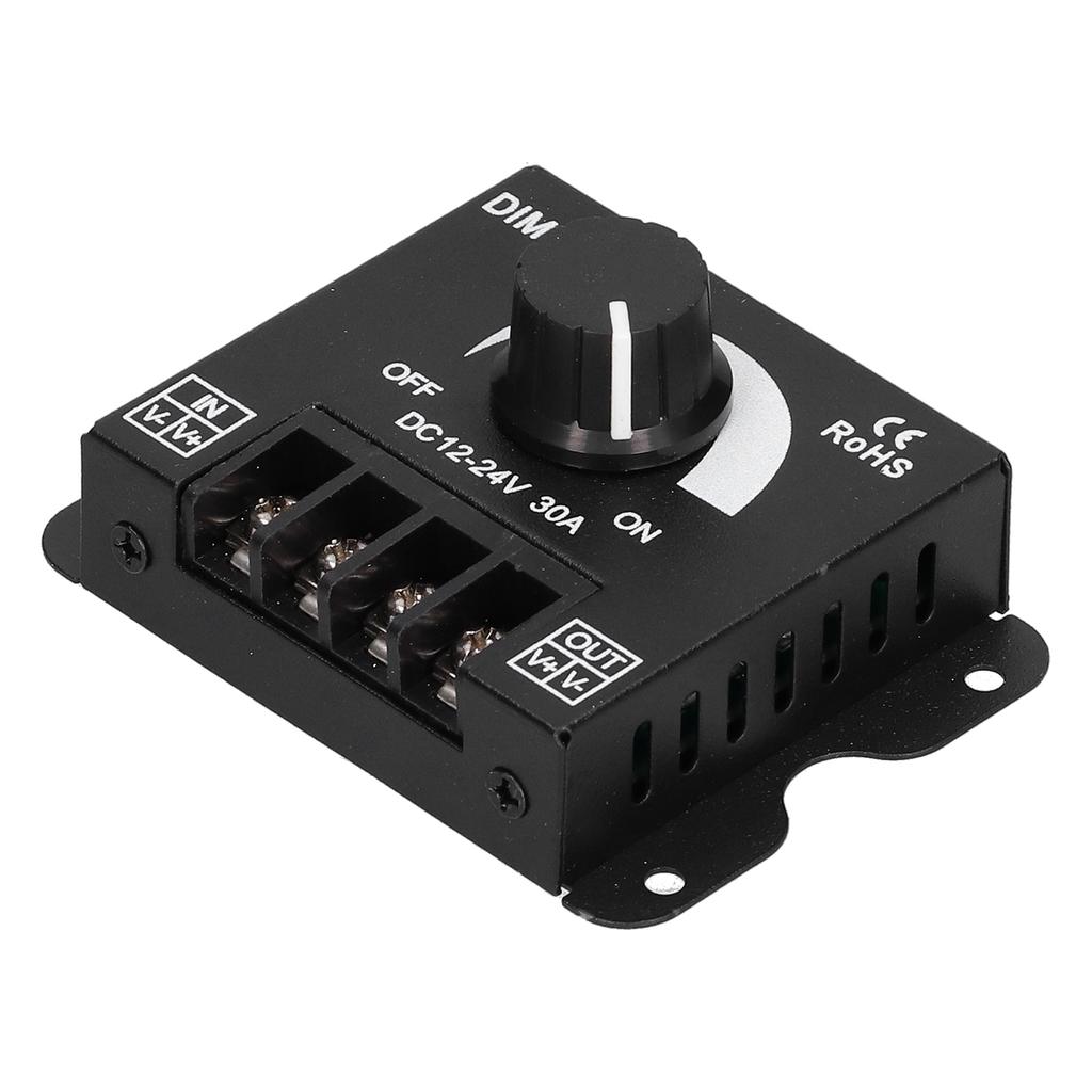 Dimmer LED Single Color Light Brightness Adjustment Knob Switch Equipment DC 1224V 30A