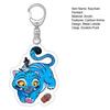 Keychain Pendant 3D Idol Group Design Portable Acrylic Keychain with Metal Lobster Clasp Waterproof Scratch-Proof Key