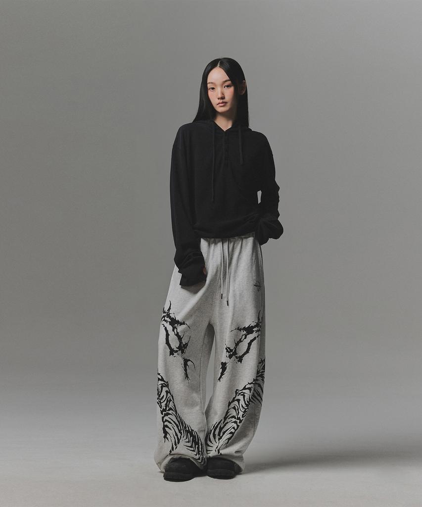 NOT4NERD Snake Bone Sweat Pants - Light Gray