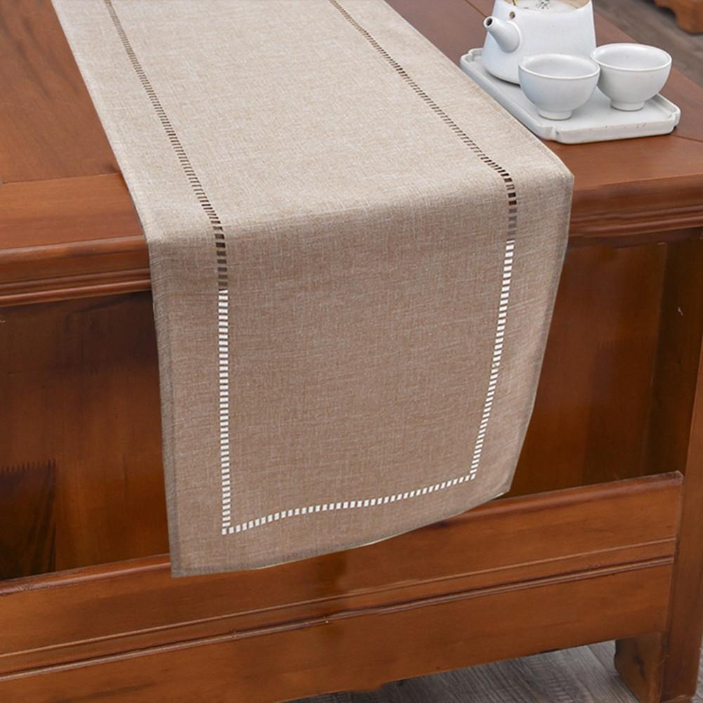 

Beige Tablecloth Flat Corner Tablecloth Hollowed Table Cover 43 beige