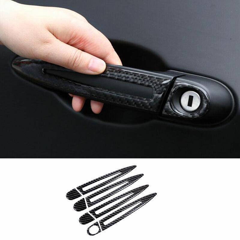 For BMW E90 2005-2012 Real Carbon Fiber Exterior Outside Door Handle Cover Trim