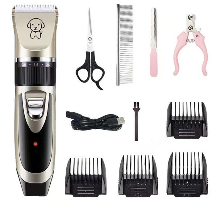 

Машинка для стрижки домашних животных, набор для стрижки кошачьей шерсти, машинка для стрижки кошачьей шерсти для собак, аккумуляторная батарея, триммер для стрижки кошачьей шерсти золотой