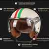 Retro Open Face Helmet Jet Motorcycle Helmet Detachable Clear Wind Visor For Vintage Scooter Moped Rider  Adult Vespa Commuter