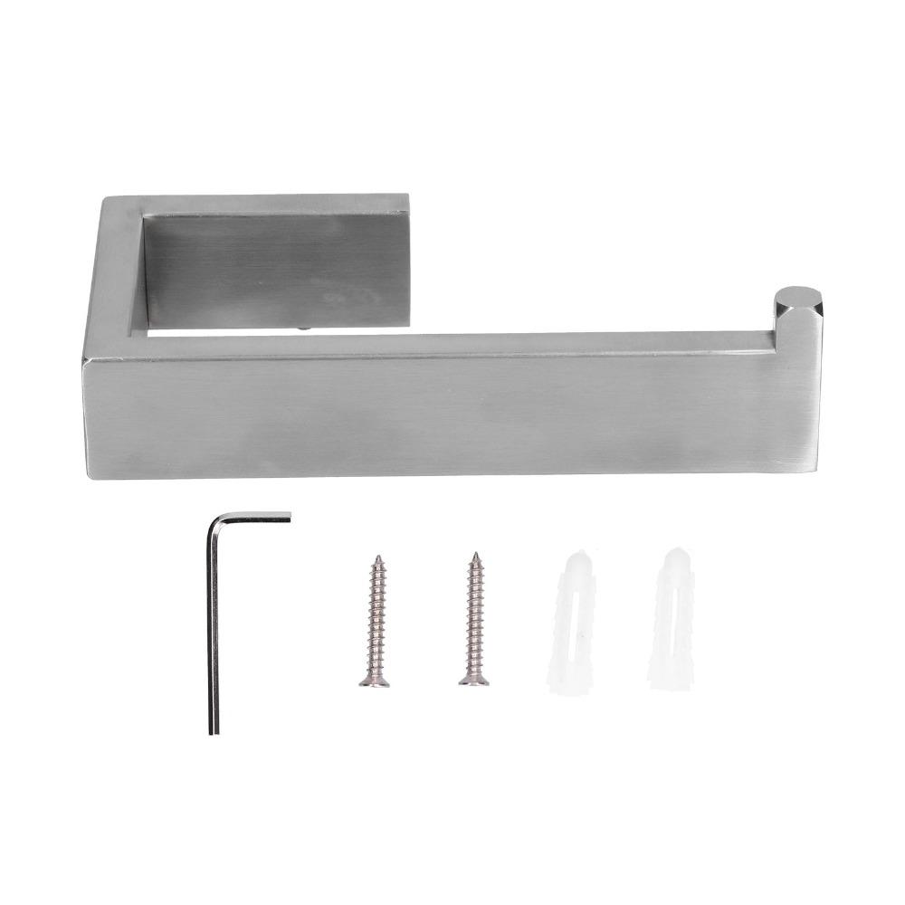 Silver Toilet Tissue Holder Stainless Steel Towel Holder Toilet Paper Holder Bathroom Supplies
