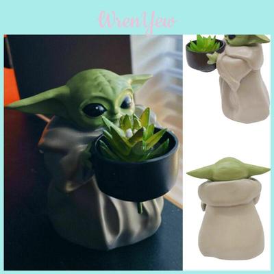 Baby Yoda Star Wars Ceramic Flowerpot For Succulents And Miniature Garden Decor