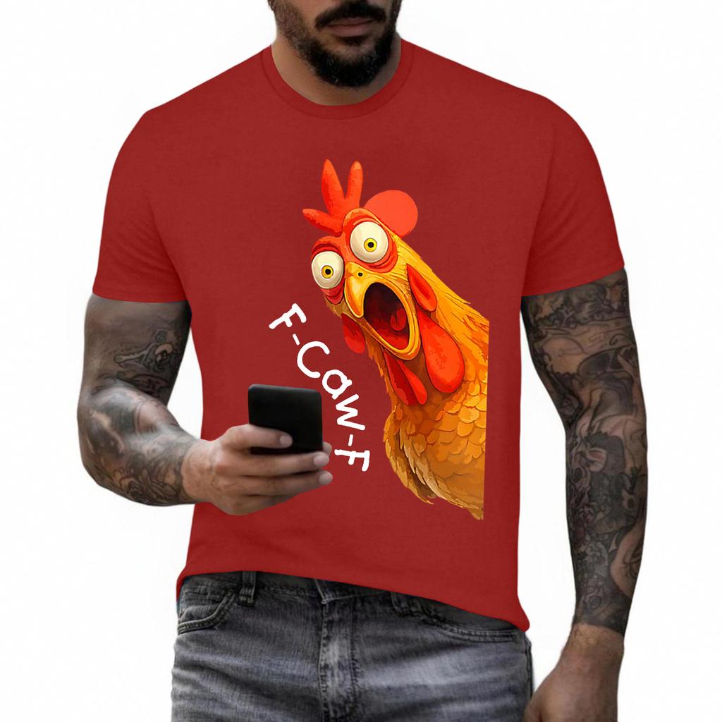 Funny F Caw F Chicken Rooster Cawing F-Caw-F Saying Pun T-Shirt