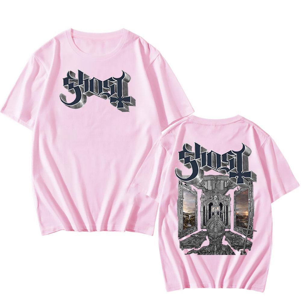 Skeletá Album 2025 New T-shirt Ghost Band Satanized Printing Tshirt Heavy Mental Fashion Summer T Shirt Grunge Hip Hop Tees Male