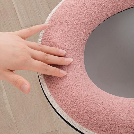 Toilet Seat Cover Thickened Soft Lucky Cartoon Rabbit Zipper Closure Waterproof Four Seasons Universal Bathroom Toilet Bowl Warmer Cushion Pad KTY