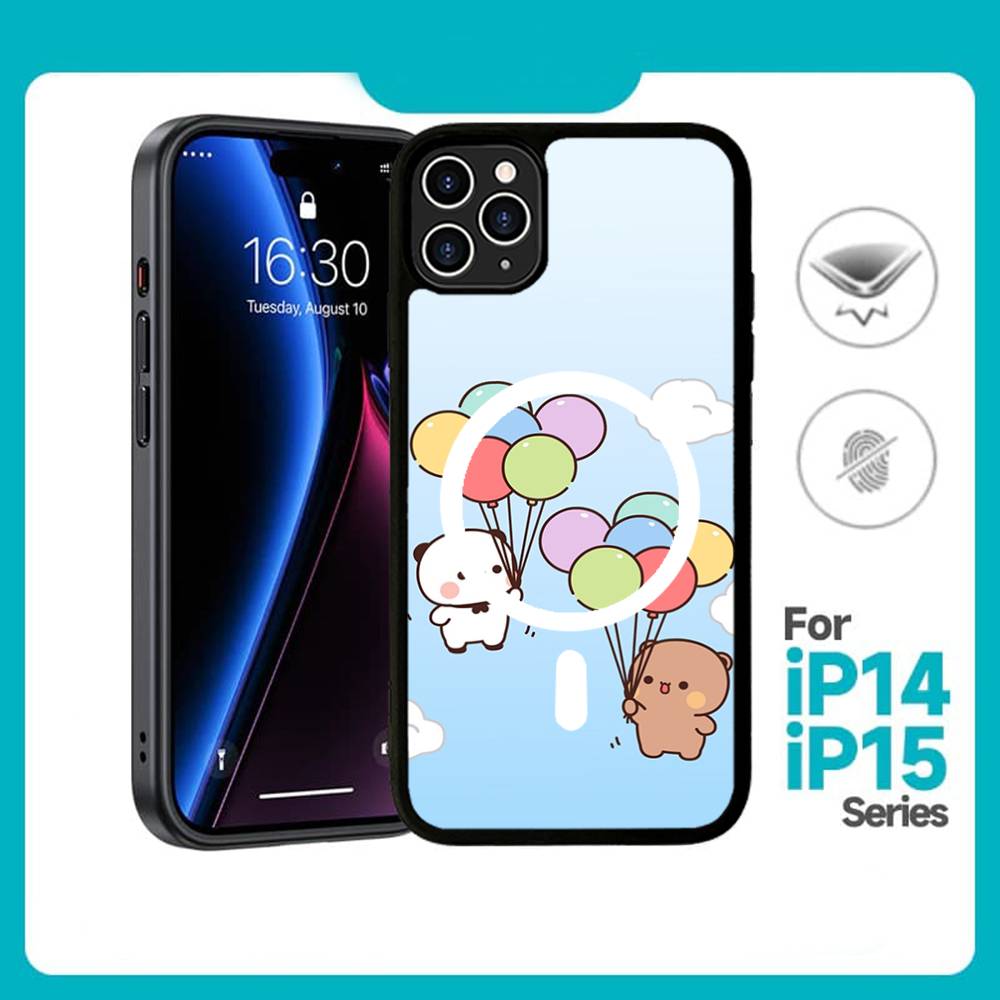 Cute Bubu Dudu Cartoon Black For Magsafe Magnetic Phone Case For IPhone 16 15 17 Pro Max 11 12 13 14 Plus Cover