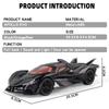 1/24 Diecast Apollo Project Evo Track Roadster Model Car Metal Miniature Car Sound & Light Collection Vehicle Toys For Boys Gift
