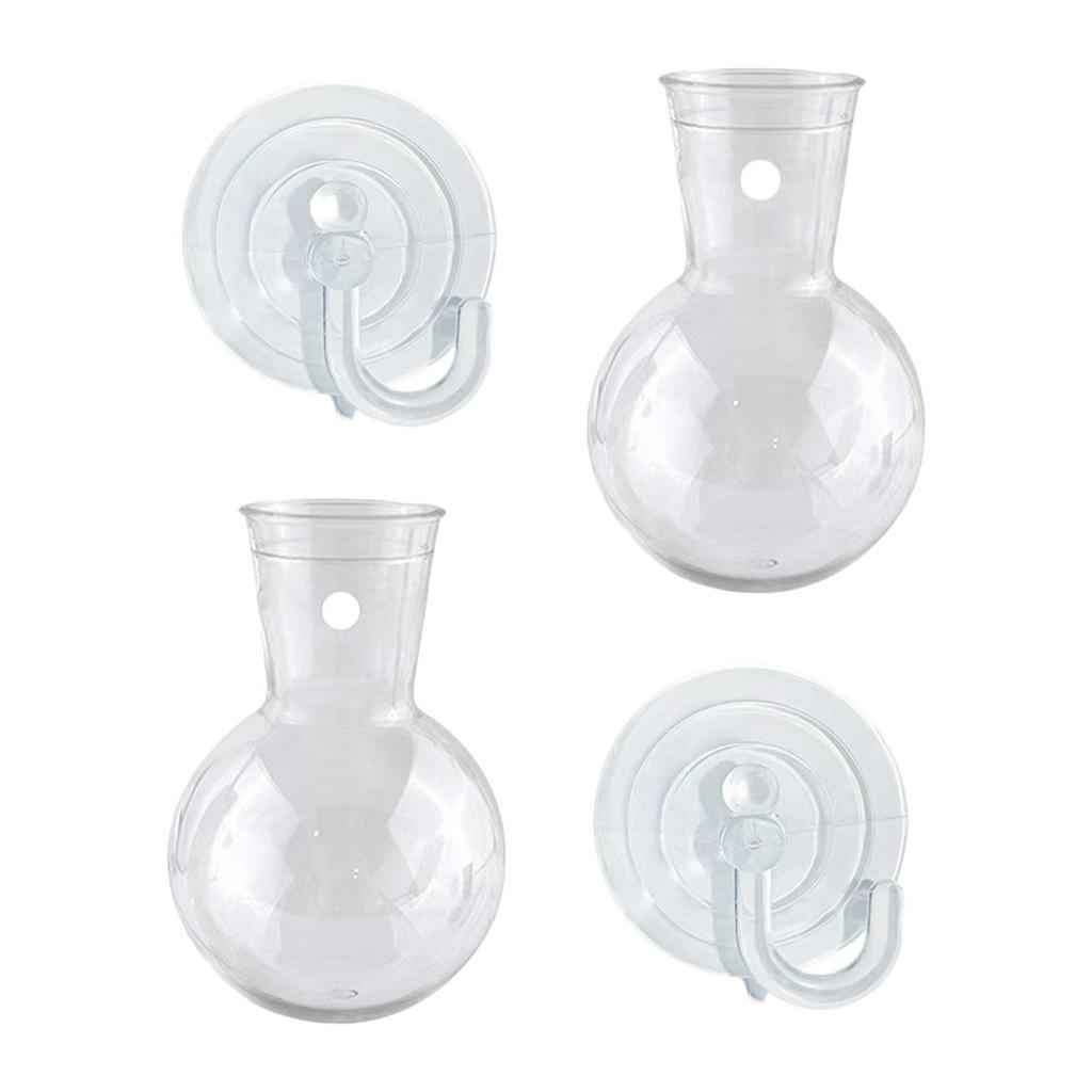 Hängender transparenter Vasenbehälter mit Saugnapfhaken Fenster-Vermehrungsstationen für Wohnzimmer-Vermehrung Büro-Dekor