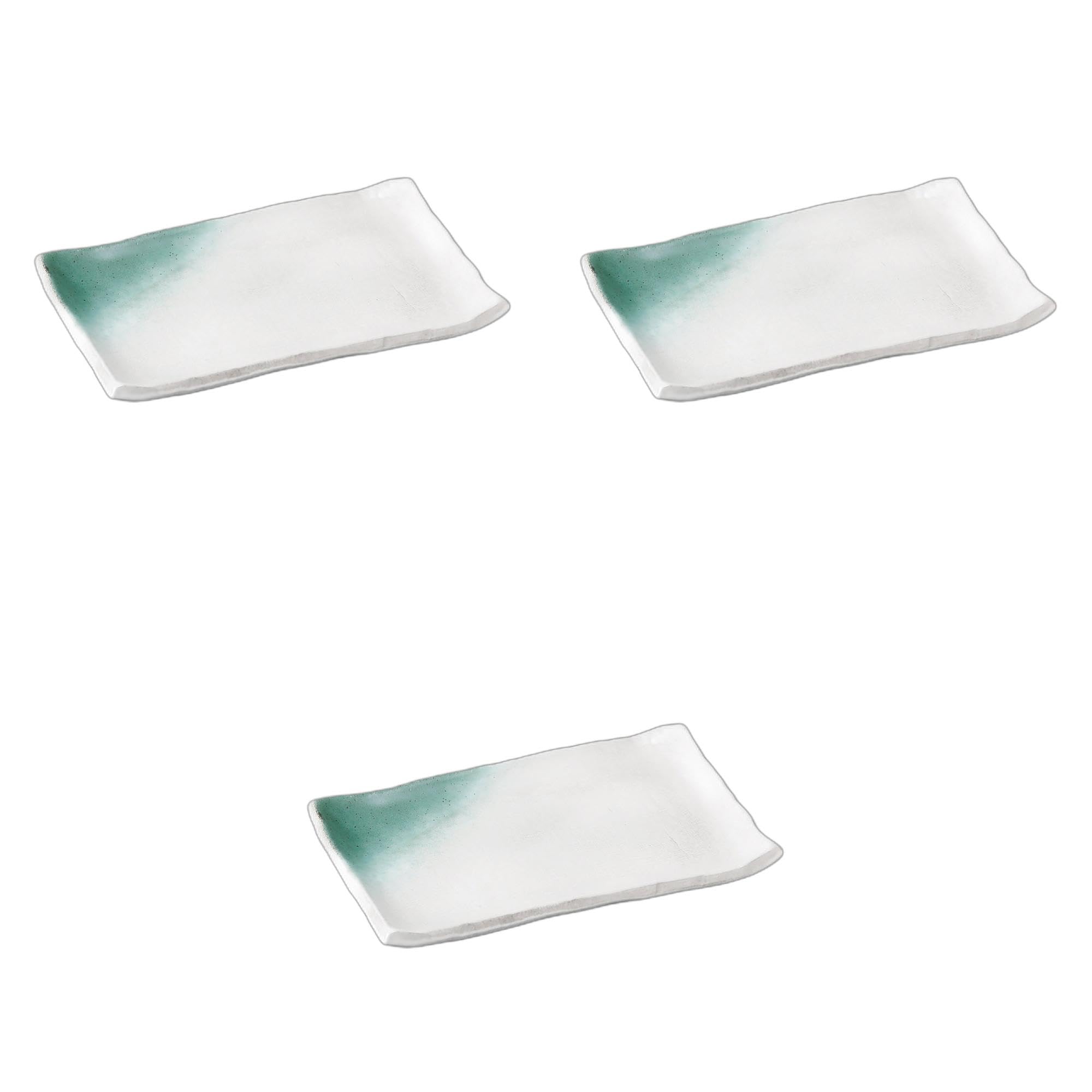 

Set of 3 Kaizan Yakitori Plates x x Reinforced Ceramic Yakitori Plates by Setomonohonpo (Green) 7.0 [20.7 13.3 1.6 cm] зелёный