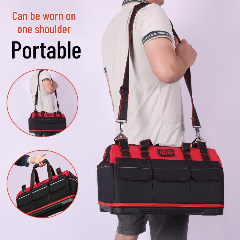 Bolsa de herramientas para electricista: Lona Impermeable y Duradera con Diseño Ampliado y Resistente al Desgaste para un Almacenamiento Conveniente y Multifuncional.