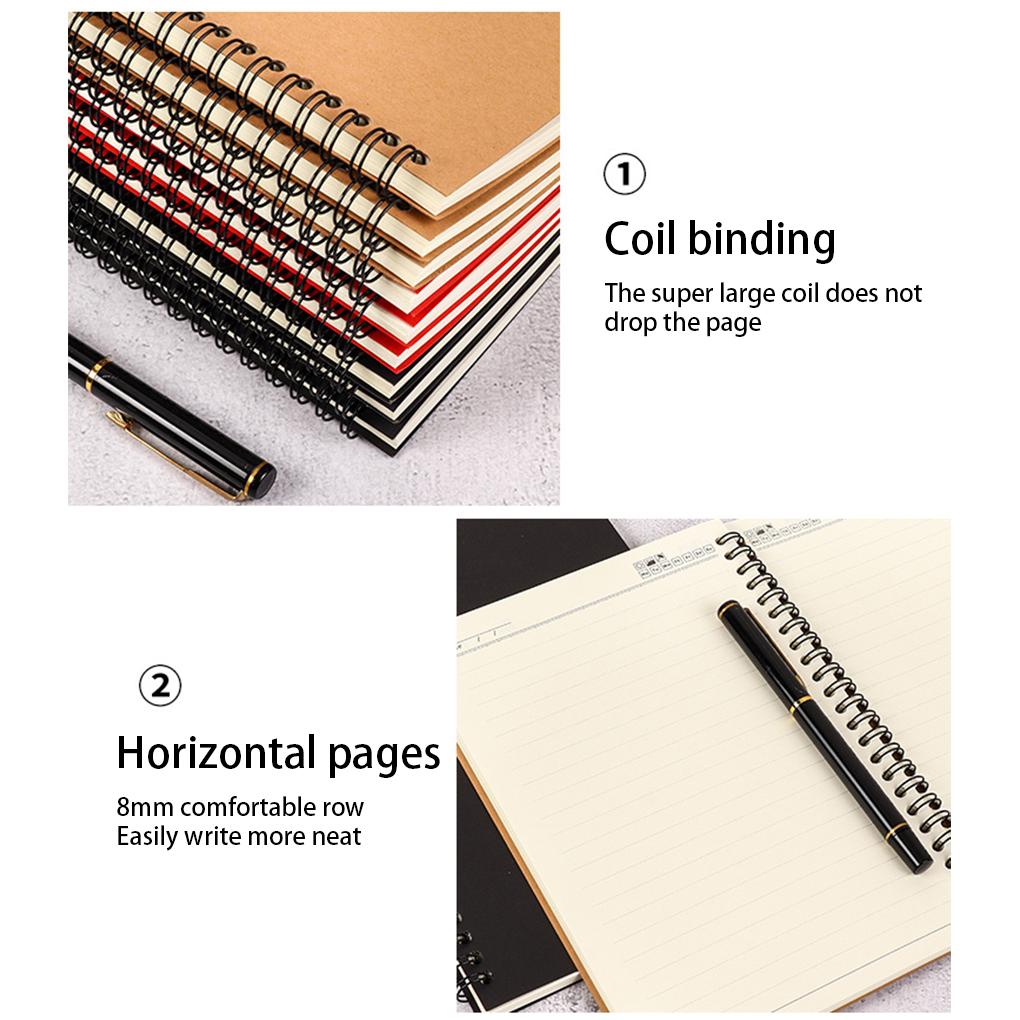 Spiral Notebook Portable Office School Business Journal Writing Practice Homework Teacher Students Prize Stationery