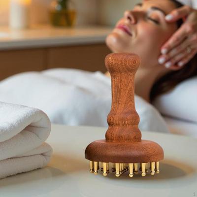Wooden Massage Comb Meridian Brush Family Relaxation Head Scalp Gua Sha for Adults Arm
